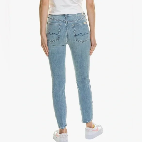 7 For All Mankind Women's High Waist Ankle Gwenevere Farrah Jean_size 28 - Picture 2 of 13